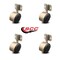Service Caster 2.375 Inch Antique Brass Hooded Urethane Twin Wheel Caster with Side Mount Set SCC-GR02S60D-NYU-WA-716X78-CB180-4 - alternate 3